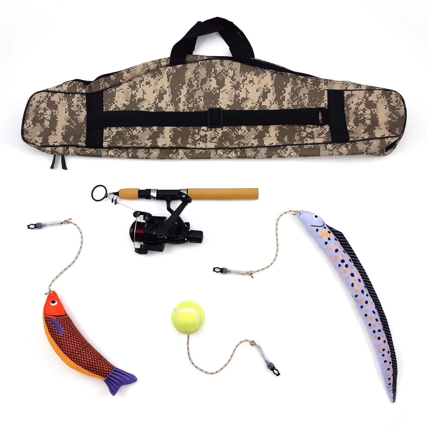 3 Toys Combo Set With Ball, Fish & Eel